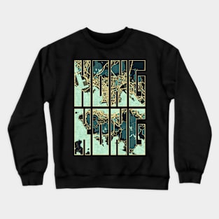 Hong Kong City Map Typography - Summer Crewneck Sweatshirt